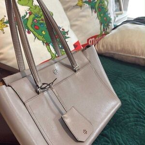 Tory Burch Light Gray Tote Bag